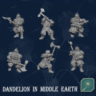 Metal Mountain Dwarves Warriors with mattocks (6 modeli)
